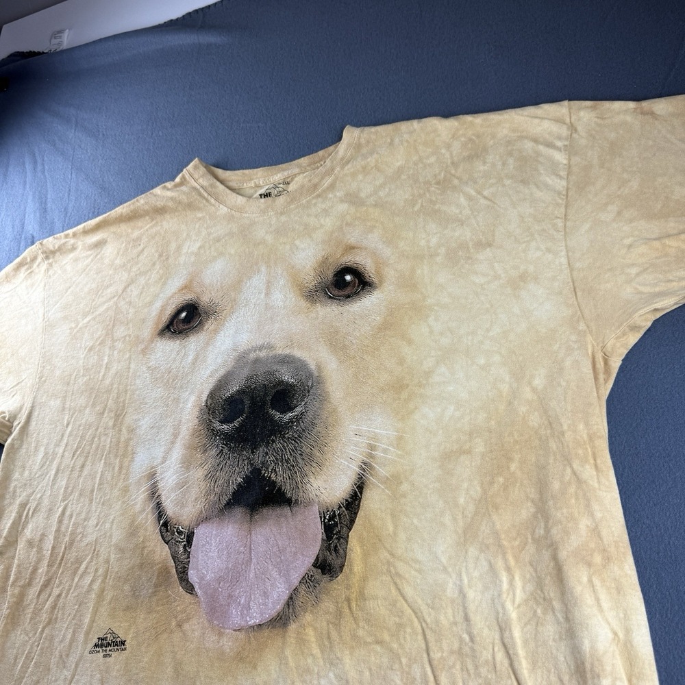 The Mountain Golden Retriever Dog Face T-Shirt Tan 4XL USA Made Graphic Tee